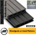 SAMPLE Composite Decking - Premium Grey / Black / Ash / Brown / Anthracite Grey Wood Grain Effect 3m - Plastic Decking PVC Decking WPC Decking Hollow Garden Exterior Decking Boards 